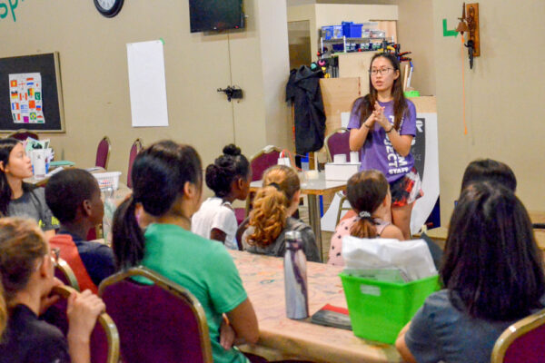 Campers learn about the history of the camp!