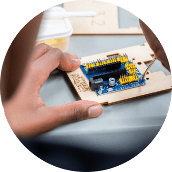 Hands-on electronics, soldering, and circuitry building for beginners